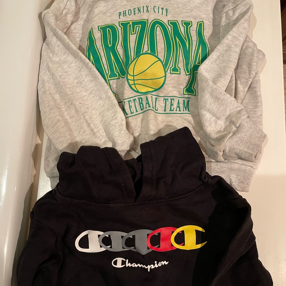 Champion Black Multicolor Logo Sweatshirt